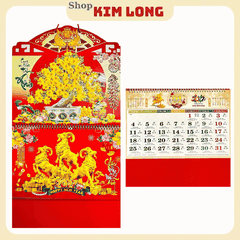 LỊCH TREO TƯỜNG TẾT ĐINH MÙI 2027 - BÌA LỊCH LÒ XO GIỮA GẮN BỘ SỐ/ LỊCH THÁNG 12 TỜ MỖI TỜ 1 THÁNG dochoitreemkimlongshop
