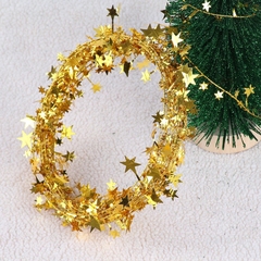 Dây kim tuyến dài 7m5 dạng kẽm đính ngôi sao nhiều mà phụ kiện trang trí cây thông noel trang trí nhà cửa lễ tết năm mới