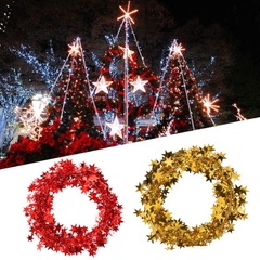Dây kim tuyến dài 7m5 dạng kẽm đính ngôi sao nhiều mà phụ kiện trang trí cây thông noel trang trí nhà cửa lễ tết năm mới