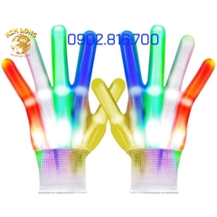 1 CẶP GĂNG TAY GLOVER ĐÈN LED 7 MÀU PHÁT SÁNG NGHỆ THUẬT ĐƯỜNG PHỐ TRANG PHỤC HÓA TRANG HALLOWEEN TRUNG THU