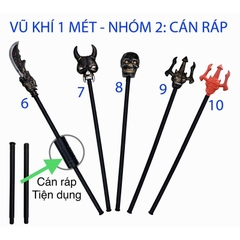 Cây lưỡi hái - đinh ba - búa đao - rìu - đầu lâu dài 1 Mét phụ kiện trang trí hóa trang halloween