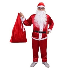 [Có sẵn] Sét 7 món đồ ông già Noel người lớn vải nhung trang phục noel ngày lễ giáng sinh