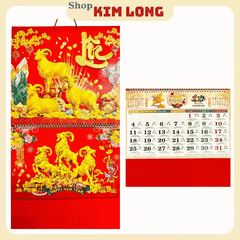 LỊCH TREO TƯỜNG TẾT ĐINH MÙI 2027 - BÌA LỊCH LÒ XO GIỮA GẮN BỘ SỐ/ LỊCH THÁNG 12 TỜ MỖI TỜ 1 THÁNG dochoitreemkimlongshop
