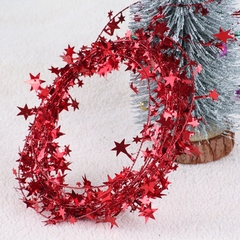 Dây kim tuyến dài 7m5 dạng kẽm đính ngôi sao nhiều mà phụ kiện trang trí cây thông noel trang trí nhà cửa lễ tết năm mới