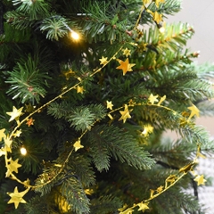 Dây kim tuyến dài 7m5 dạng kẽm đính ngôi sao nhiều mà phụ kiện trang trí cây thông noel trang trí nhà cửa lễ tết năm mới