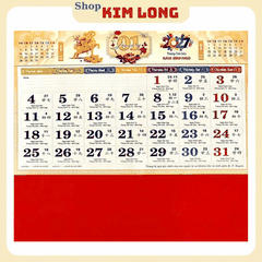 LỊCH TREO TƯỜNG TẾT ĐINH MÙI 2027 - BÌA LỊCH LÒ XO GIỮA GẮN BỘ SỐ/ LỊCH THÁNG 12 TỜ MỖI TỜ 1 THÁNG dochoitreemkimlongshop