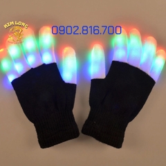 1 CẶP GĂNG TAY GLOVER ĐÈN LED 7 MÀU PHÁT SÁNG NGHỆ THUẬT ĐƯỜNG PHỐ TRANG PHỤC HÓA TRANG HALLOWEEN TRUNG THU
