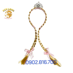 Vương miện Cài tóc Elsa có tết bím tóc nữ hoàng băng giá Elsa(Frozen) xinh xắn dễ thương cho bé gái