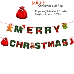 DÂY CỜ GIẤY TREO CHỮ MERRY CHRISMAST PHỤ KIỆN TREO TRANG TRÍ NOEL NGÀY LỄ GIÁNG SINH