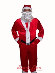 [Có sẵn] Sét 7 món đồ ông già Noel người lớn vải nhung trang phục noel ngày lễ giáng sinh