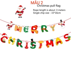 DÂY CỜ GIẤY TREO CHỮ MERRY CHRISMAST PHỤ KIỆN TREO TRANG TRÍ NOEL NGÀY LỄ GIÁNG SINH
