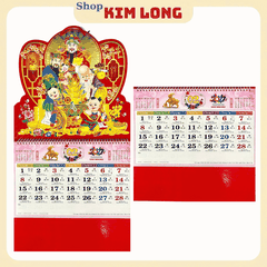 LỊCH TREO TƯỜNG TẾT ĐINH MÙI 2027 - BÌA LỊCH LÒ XO GIỮA GẮN BỘ SỐ/ LỊCH THÁNG 12 TỜ MỖI TỜ 1 THÁNG dochoitreemkimlongshop