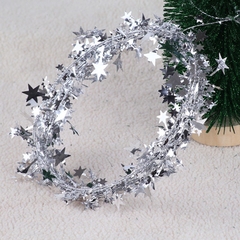 Dây kim tuyến dài 7m5 dạng kẽm đính ngôi sao nhiều mà phụ kiện trang trí cây thông noel trang trí nhà cửa lễ tết năm mới