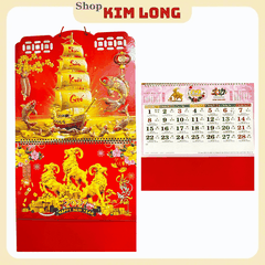LỊCH TREO TƯỜNG TẾT ĐINH MÙI 2027 - BÌA LỊCH LÒ XO GIỮA GẮN BỘ SỐ/ LỊCH THÁNG 12 TỜ MỖI TỜ 1 THÁNG dochoitreemkimlongshop