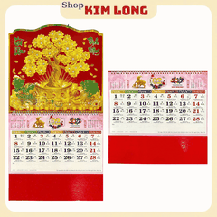 LỊCH TREO TƯỜNG TẾT ĐINH MÙI 2027 - BÌA LỊCH LÒ XO GIỮA GẮN BỘ SỐ/ LỊCH THÁNG 12 TỜ MỖI TỜ 1 THÁNG dochoitreemkimlongshop