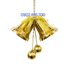 [Có sẵn] Chuông xanh dương - đỏ khắc hoa văn phụ kiện làm vòng nguyệt quế - phụ kiện trang trí cây thông noel giáng sinh