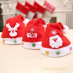 Nón Noel vải họa tiết bông tuyết trăng sao nhũ vàng nhũ bạc phụ kiện trang phục noel ngày lễ giáng sinh