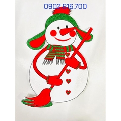 Hình dán ông già noel - tuần lộc - cây thông - người tuyết dán cửa dán kiếng bằng mouse xốp hình phụ kiện trang trí noel