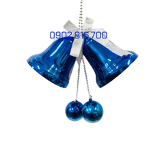 [Có sẵn] Chuông xanh dương - đỏ khắc hoa văn phụ kiện làm vòng nguyệt quế - phụ kiện trang trí cây thông noel giáng sinh