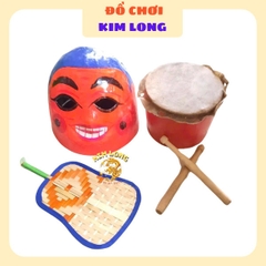 HÓA TRANG MẶT NẠ ÔNG ĐỊA / ĐẦU LÂN + ĐUÔI / TRỐNG DÙI / QUẠT CHO BÉ CHƠI TRUNG THU VÀ PHỤ KIỆN TRANG TRÍ TRUNG THU SẴN (