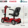Kích thước xe điện 4 bánh Lucass VX403S