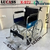 xe lăn lucass x97j có phanh tay, khung mạ crom sáng bóng