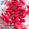 Led đúc F5 5V, 12V bọc nhựa chống nước. Màu Đỏ (đế 9mm)