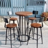 Khung bàn tròn quầy bar, sơn đen VNH - VNH03030