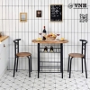 KHUNG GHẾ BÀN ĂN SƠN ĐEN TĨNH ĐIỆN - VNH03011