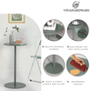 Bàn Bar Tròn Cao 1050cm Mặt Bàn Thép Sơn Tĩnh Điện Vinahardware