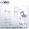 KHUNG GHẾ TỰA HỌC SINH 30X40X750MM - VNH3040750