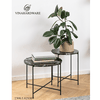 Bàn Sofa Tròn Chân Xéo Mặt Đá Marble Vinahardware
