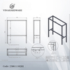 Bàn bar ván cao su phủ màu nâu cao 1028mm dài 1000mm, rộng 400mm