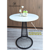Bàn Cafe Ban Công Màu Đen Mặt Đá Marble cao 750mm