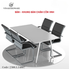 Bàn chân côn văn phòng dạng tháo ráp - Ván MDF dày 18mm - D1400xR800xC750mm