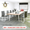 Bàn chân côn văn phòng dạng tháo ráp - Ván MDF dày 18mm - D1400xR800xC750mm