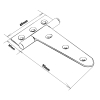 Gia công bản lề lá mũi tên xi mạ giả cổ / Arrow cabinet leaf hinge H0116