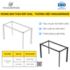 Khung bàn sắt trắng chân ovan văn phòng / Office table frame 2300.1.10525