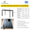 Khung bàn sắt trắng chân ovan văn phòng / Office table frame 2300.1.10525
