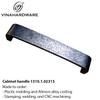 Tay Nắm Tủ Vuông Cổ Điển – Màu Kẽm Chấm Đen Giả Cổ | Tâm Lỗ 128mm | Mã sản phẩm: 1310.1.02313