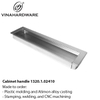 Tay Nắm Âm Gắn Tủ – Màu Nikel Xước hoặc Giả Cổ | Tâm Lỗ 96mm | Mã sản phẩm: 1320.1.02410