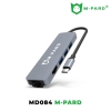 Bộ hub đa năng 5in1 M-PARD MD084 cổng TypeC ra USB 3.0 + HDMI + LAN - xuất hình ảnh phân giải 4K