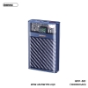 Pin dự phòng sạc nhanh mini Remax RPP-551 10000mah trong suốt vân sợi carbon - hỗ trợ QC 22.5W và PD 20W (xanh)