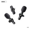 Bộ microphone thu âm không dây Remax K10 LaiNing cho Aifon/ Aipad - quay Vlog, livestream, phỏng vấn 2 người cùng lúc