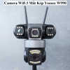 Camera ngoài trời IP wifi PTZ Yoosee W990 4 mắt 3 màn hình phân giải 1920P x 3240 FullHD+ 2 Râu - 26 led trợ sáng 8 led hồng ngoại (đen)