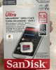 Thẻ nhớ MicroSDXC SanDisk Ultra A1 1.5TB (1500 GB) Class 10 U1 đọc 150MB/s ghi 35MB/s - kèm adapter (Đỏ)