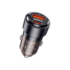 Tẩu sạc dành cho ô tô Remax RCC360 công suất 75W 1 cổng usb & 1 typec - vỏ trong suốt cyberpunk