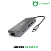 Hub chuyển đa năng 10 in 1 M-PARD MD090 từ TypeC sang HDMI + LAN + USB 3.0 + USB 2.0 + TF/SD + PD