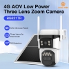 Camera năng lượng mặt trời sim 4G Vstarcam BG621TR siêu Zoom 10X có 3 màn hình phân giải 2K - kèm tấm pin đôi