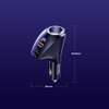 Tẩu sạc dành cho ô tô Remax RCC339 công suất 88.5W 1 cổng usb & 2 typec - Tích hợp tẩu nối đầu cái